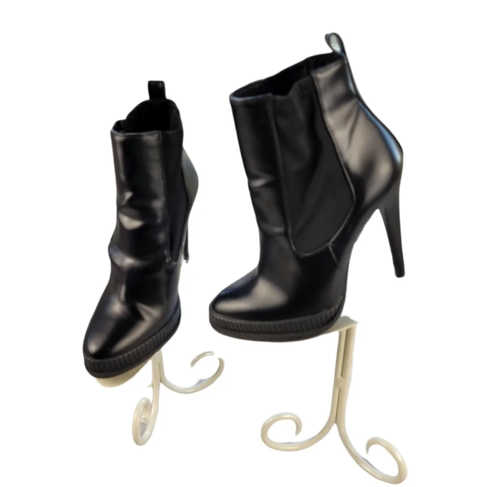 ZARA Traffaluc stiletto platform pull-on Ankle‎ Boot